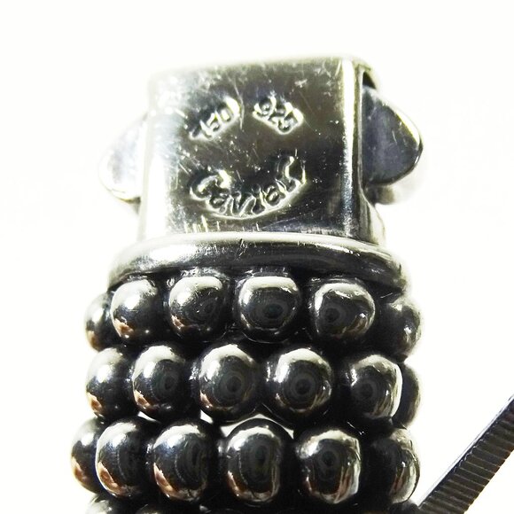 ***SOLD***LAGOS Caviar Sterling Silver Smoky Topaz & Rhodolite Garnet Bracelet - Picture 8 of 12